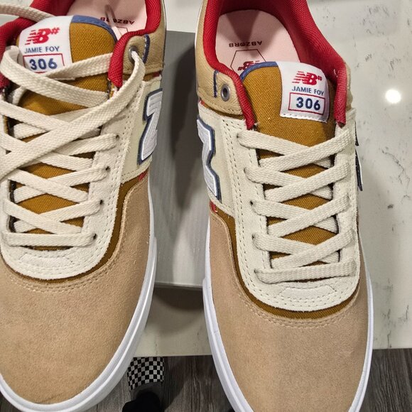 NEW BALANCE NUMERIC JAMIE FOY 306 TAN / RED NM2006NNX MENS 10 NEW SNEAKERS SHOE - Picture 3 of 11